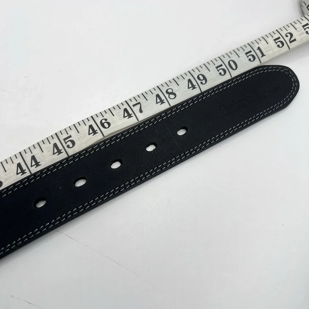 Timberland Pro Full Grain Leather Belt 46 Black Contrast Stitching Workwear